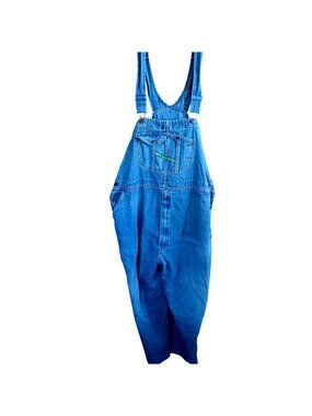 Vintage Denim Overalls 52x30 Key Imperial Made In Mexico 100% Cotton Distress